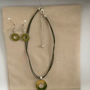 Green Necklace and Earring Set
